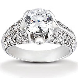 1.85 Ct. Diamond Antique Style Ring With Accents