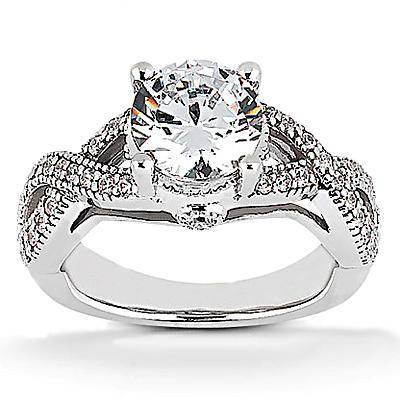 Antique Fancy Lady’s  Style White Elegant Gold Engagement Diamond Engagement Ring Round Cut Engagement Ring