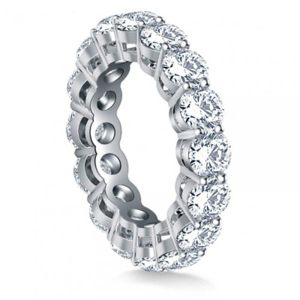 Eternity Band 5 Carats Round Diamond Wedding Band Ring White Gold Jewelry