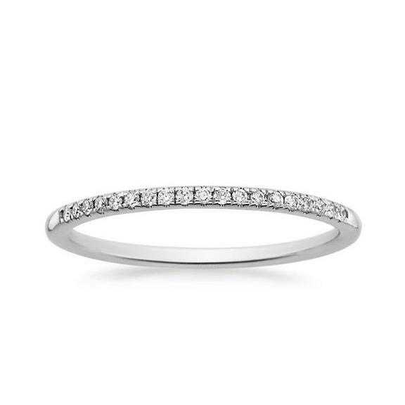 1.9 Ct Round Cut Diamond Women Wedding Band 14K White Gold Band