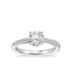 1.90 Carats Round Diamond Wedding Ring Women Jewelry New