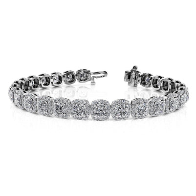 19.00 Ct Round Brilliant Cut Diamonds Tennis Bracelet White Gold 14K Tennis Bracelet