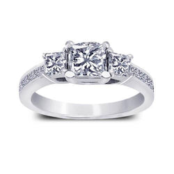 Diamond Anniversary Ring 2 Carats White Gold 14K