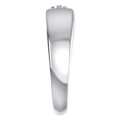 1 Carat Men Gypsy Solitaire Diamond Ring F Vs1  White Gold 14K