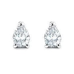   Antique Lady’s  Style White Elegant Gold Diamond Stud Earrings