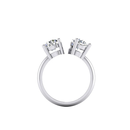  Unique Style White Sparkling Engagement White gold  Diamond Ring 