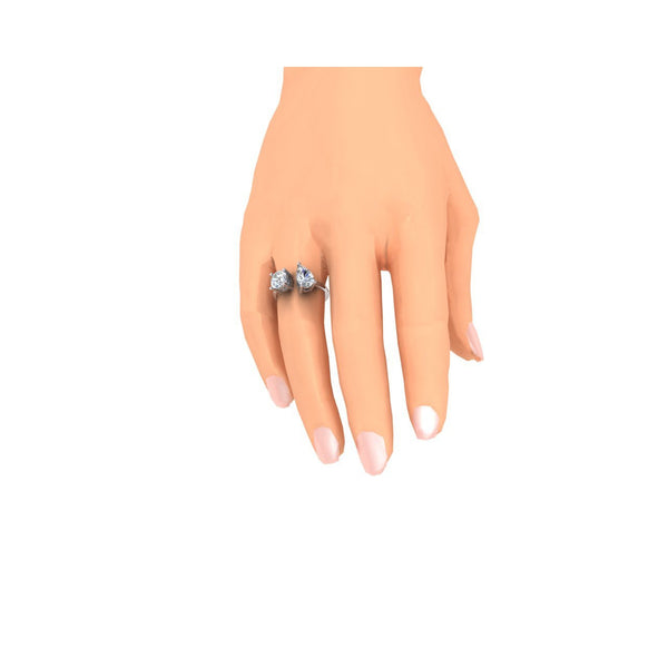  Unique Style White Sparkling Engagement White gold  Diamond Ring 