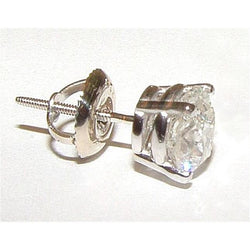 2 Carat Diamond Stud Earring Man Earring White Gold