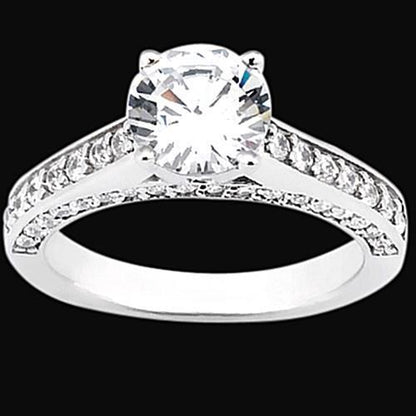 Fancy  Diamonds Solitaire With Accents Jewelry  Solitaire Ring with Accents