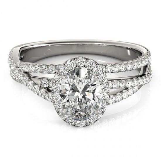 2 Carat Oval & Round Diamonds Fancy Ring Halo F Vvs1 Halo Ring