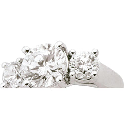 2.01 Carat Lucida Diamond Rings White Gold 3 Stone