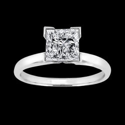 2 Carat Princess Diamond Solitaire Wedding Ring White Gold