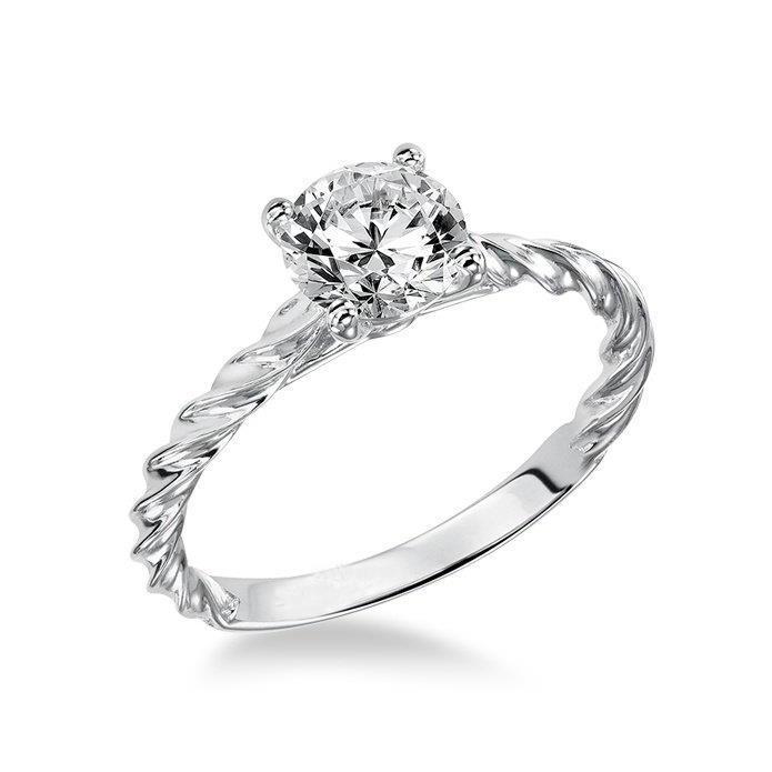 Twisted Princess Cut Style White Elegant Woman's Solitaire Diamond Ring 