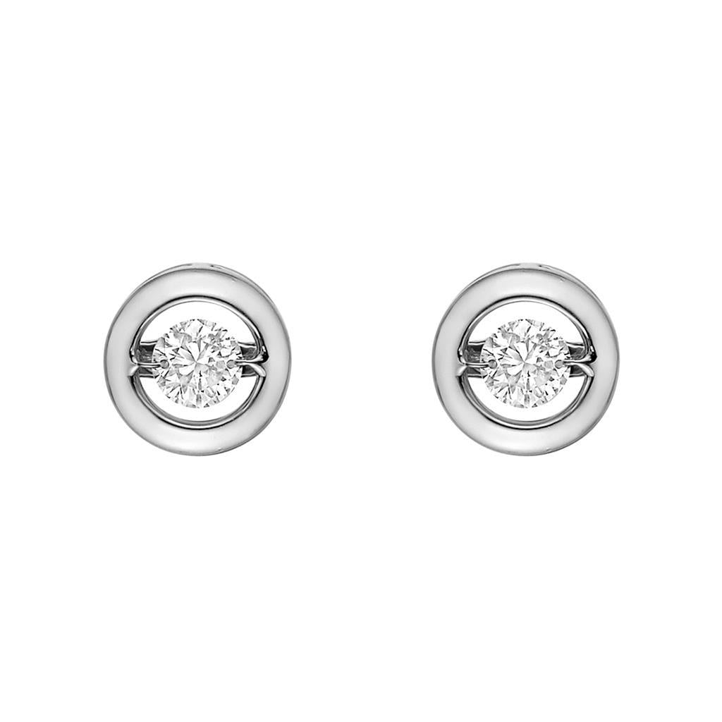New Style  Circle Style Studs Earring Round Cut Diamonds 