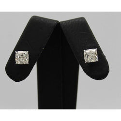 2 Carats Cushion Diamond Stud Earring Women Jewelry Diamond Earring