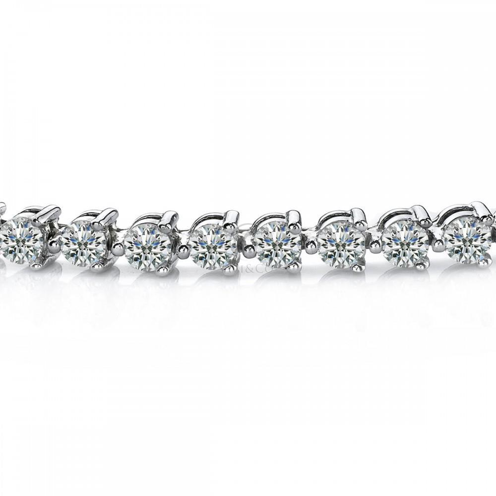 2 Carats Diamond Round Lady Men Bracelet Diamonds Tennis Bracelet