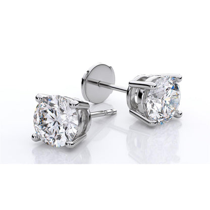 2 Carats Diamond Stud Earring White Gold 14K Stud Earrings