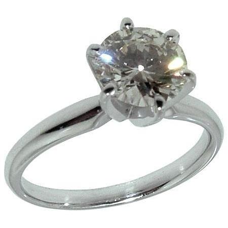 High Quality Sparkling Unique Solitaire White Gold Diamond Ring 