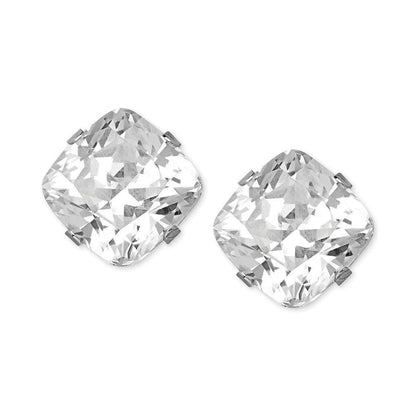 2 Carats Four Prong Set Cushion Cut Diamonds Studs Earring White Gold Stud Earrings