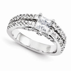 Real  2 Carats Princess Cut Diamond Engagement Ring White Gold 14K Jewelry