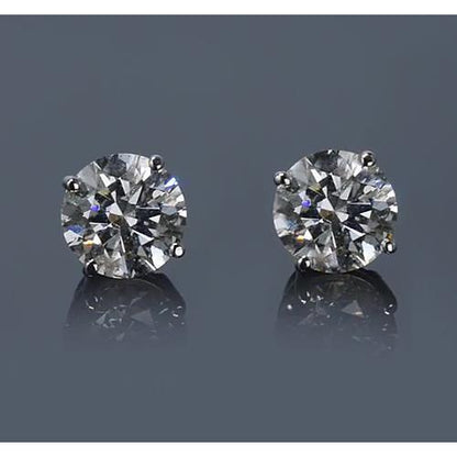 New Amazing  Prong Round Diamond  Stud Earrings