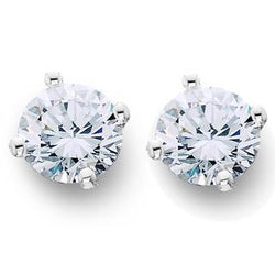 2 Carats Round Cut Lab Grown Diamond Stud Women Earring Jewelry