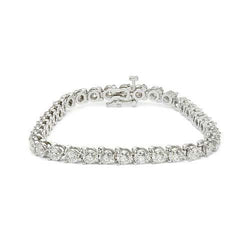 Real  10.50 Carats Round Diamond Bracelet White Gold Jewelry Sparkling