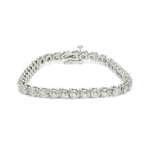10.50 Carats Round Diamond Bracelet White Gold Jewelry Sparkling