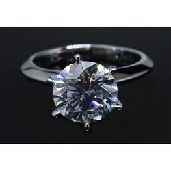 2 Carats Round Diamond Solitaire Engagement Ring