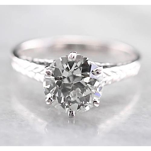 Amazing Size Women Jewelry Sparkling Unique Solitaire White Gold Diamond Anniversary Ring 