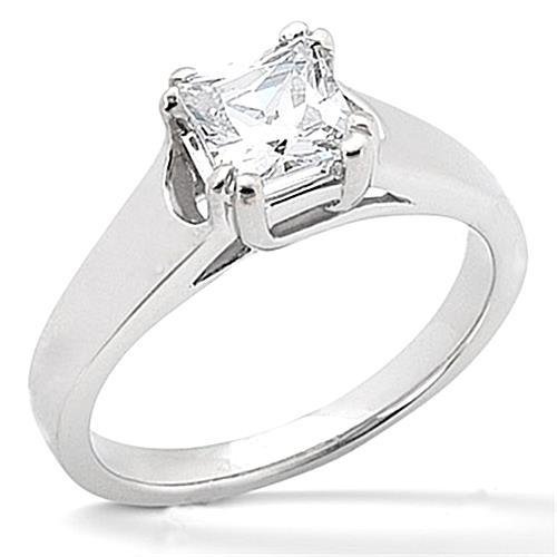 Diamond Ring Solitaire Princess Cut Gold Solitaire Ring