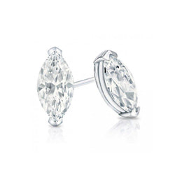 2 Ct Gorgeous Marquise Cut Solitaire Diamond Stud Earring White Gold