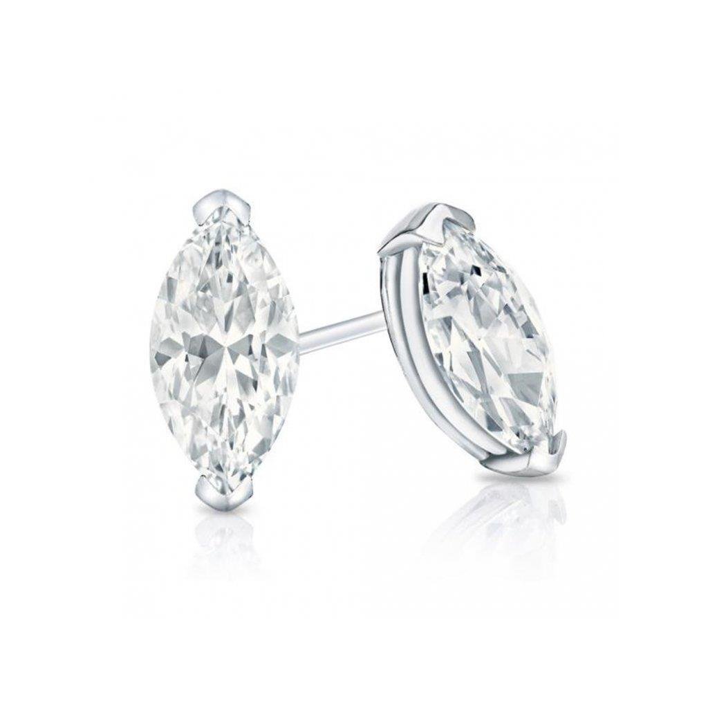 2 Ct Gorgeous Marquise Cut Solitaire Diamond Stud Earring White Gold Stud Earrings