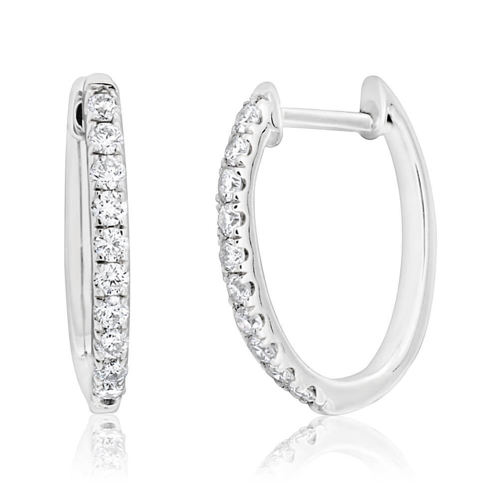  Natural Brilliant Round Cut Diamond Women Hoop Earrings Hoop Earrings