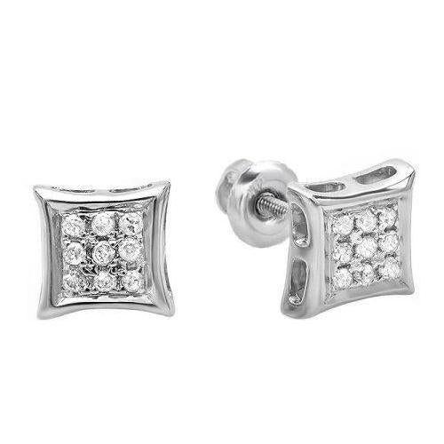 2 Ct Round Diamond Stud Earring 14K White Gold Stud Earrings