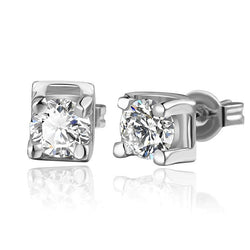 2 Ct Sparkling Round Cut Prong Set Diamonds Studs Earring White Gold
