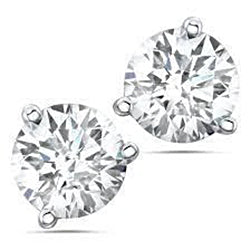 Fancy Brilliant Engagement White Gold Diamond Stud Earrings