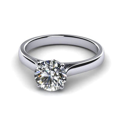 2.25 Carats Solitaire Natural Earth Mined Diamond Engagement Ring White Gold 4 Prongs