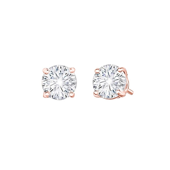  Lady’s Brilliant Engagement White Gold Diamond Stud Earrings