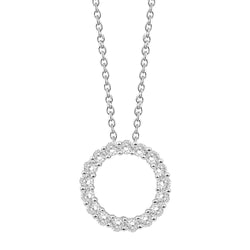 2.50 Carats Round Cut Diamonds Women Pendant Necklace White Gold 14K