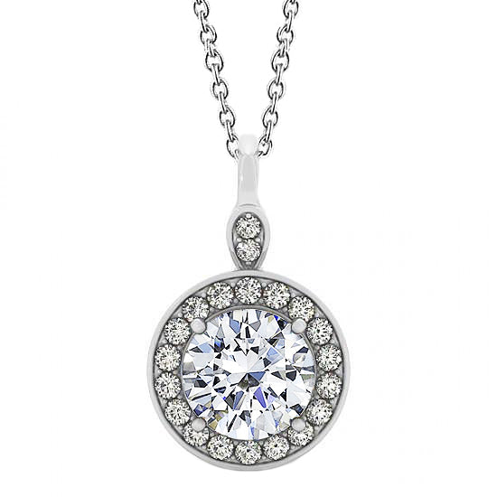 Halo Diamond Pendant