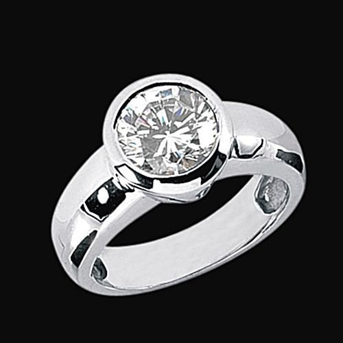 2.50 Carat Mined Diamond Solitaire Ring G VS1 Men's Jewelry