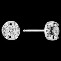 2.50 Ct. Natural Real ( Not Lab Grown ) Diamond Stud Earring White Gold