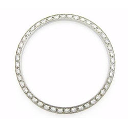 2.50 Ct Round Custom Mined Diamond Bezel To Fit Rolex Date All Watch Models 34 Mm
