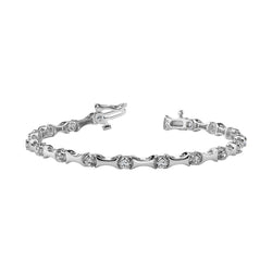 2.55 Carats Round Lab Grown Diamond 4 Prong Set Tennis Bracelet Solid Gold