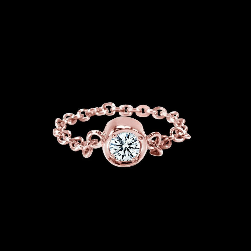 2.5 Carat Yards Diamond Bracelet Chain Style Rose Gold By Pink Gold