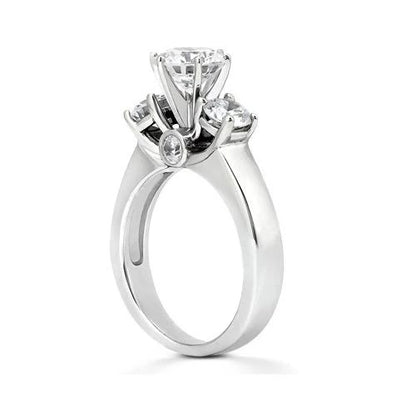 Three Stone Ring 2.62 Carat F Vs1 Diamond Ring Diamonds 3 Stone Ring