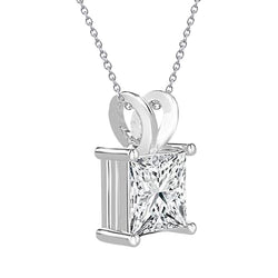 2.75 Carat Solitaire Diamond Pendant Necklace With Chain White Gold