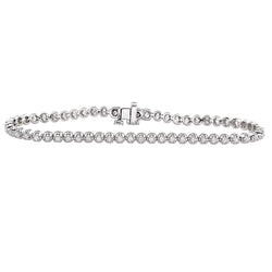2.75 Carats Small Round Cut Lab Grown Diamonds Women Tennis Bracelet Gold