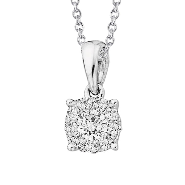 2.85 Ct Sparkling Round Cut GIA Certified Lab Grown Diamonds Pendant Necklace White Gold 14K